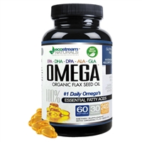 Omega 3-6-9 Blend with EPA, DHA, DPA, ALA and GLA and Organic Flax Seed Oil