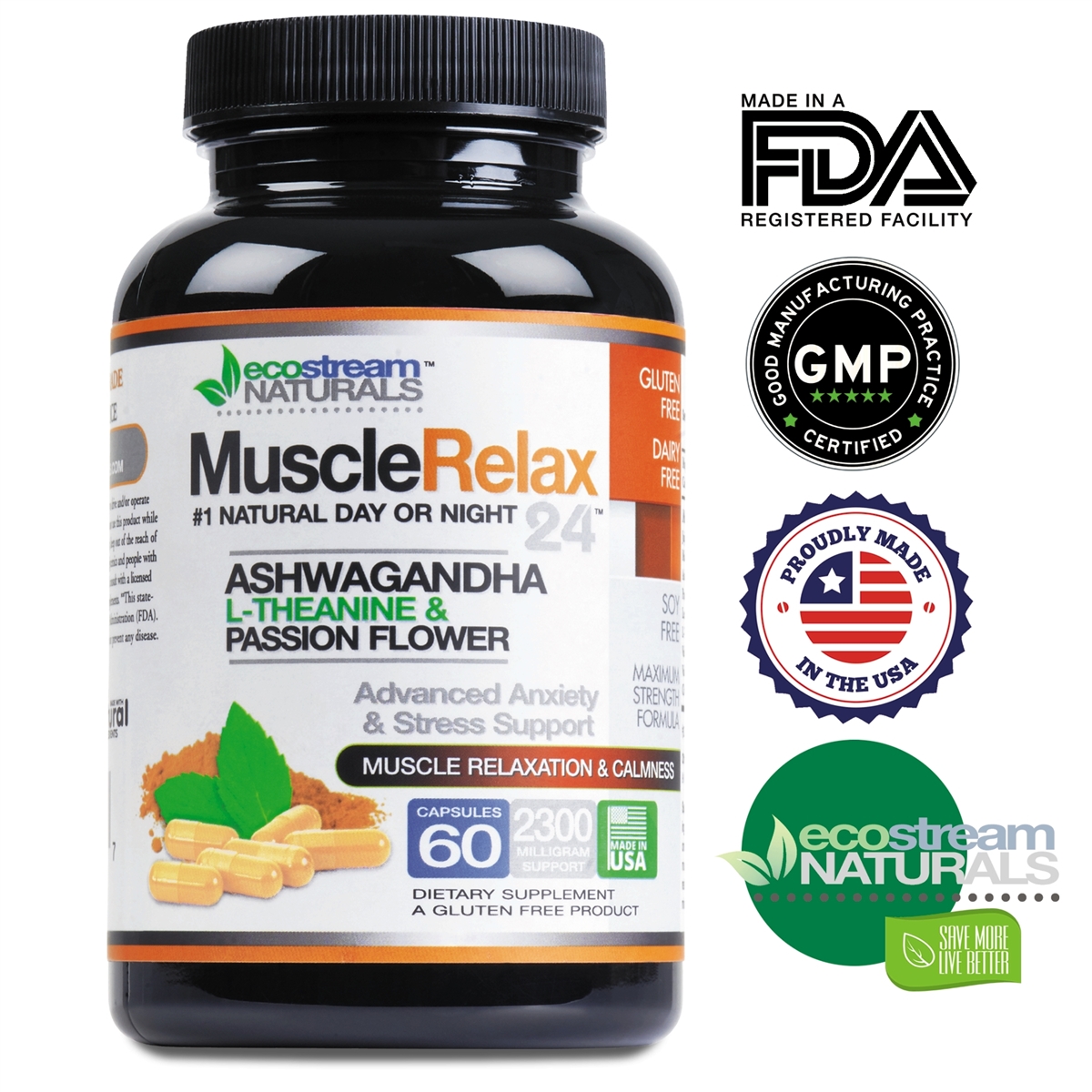 120 Capsules - All Natural Muscle Relax Formula Day/Night Plus - Over 1,150  mg Strong - 24/7 Relaxer - Maximum Strength Natural Relaxant…