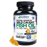 Natural Antarctic Wild Caught Omega 3 Fish Oil DPA Supplement - 2,900 Milligrams Triple Strength Ultra Pure Concentrated, EPA-DPA-DHA, Soft-Gels