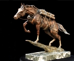 "An Uphill Battle" - SSgt Reckless bronze Maquette fully loaded