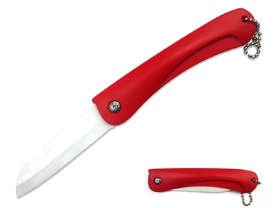 T20999-2 Ceramic Blade Folding Knife Red Handle