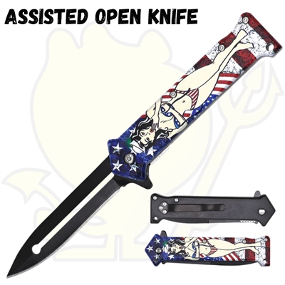 1024pg1 SPRING ASSISTED POCKET KNIFE