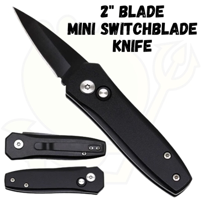 138bk Mini Switchblade Knife w/ 2" Blade
