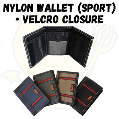 Nylon Wallet (Sport) Assorted Colors