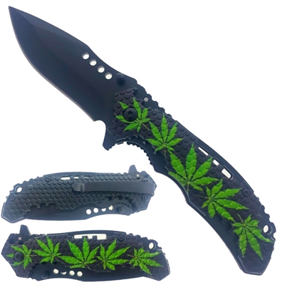 AO257 1696BGN Weed Spring Assisted Knife