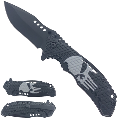 AO261 1696SK Skull Spring Assisted Knife