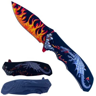 AO107 1934SL Dragon Spring Assisted Knife