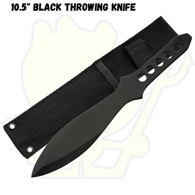203103BK 10.5" Black THROWING KNIFE