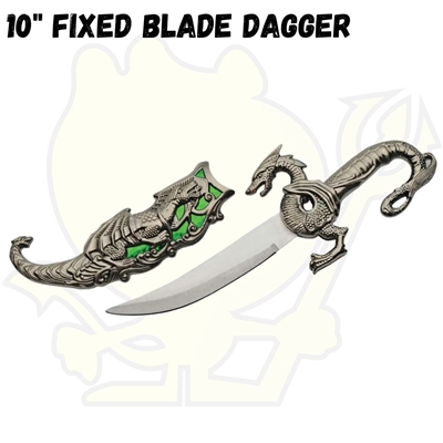 211155-GN Fantasy Green Dragon Dagger