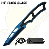 211430bl 7.5" blue neck knife