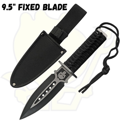 211549 9.5" Skull Fixed Blade Knife