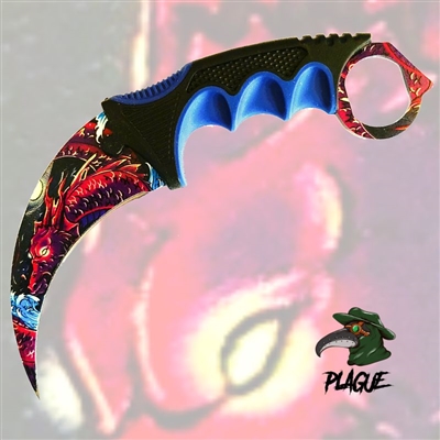 21DT002-75PBL Water Dragon Plague Karambit Knife