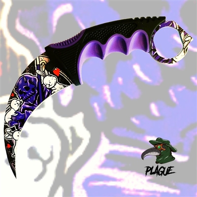 21DT002-75PP Death #1 All You Need Plague Karambit Knife