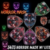 wholesale 3473 Horror Mask w/ Lite Assorted