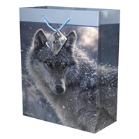 WM409B Gift Bags Wolf in Snow, Sold by the Dozen