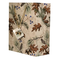 WM504C Gift Bags Acorn and Pine, Sold by the Dozen