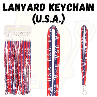 USA Lanyard Keychain