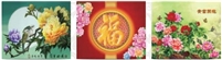 152 3d flip chinese symbol/bird/flowers