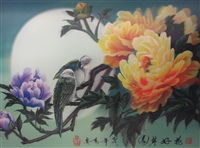181 3d bird with flowers on tree 2a2027