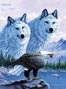 252 3d 2 wolf with eagle