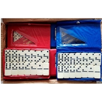 TY103 Double Six Domino Set Assorted Red or Blue