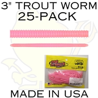 Pro Striker Baits 3 inch Trout Worm 25 pack