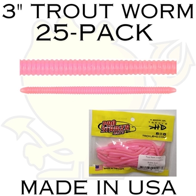 Pro Striker Baits 3 inch Trout Worm 25 pack