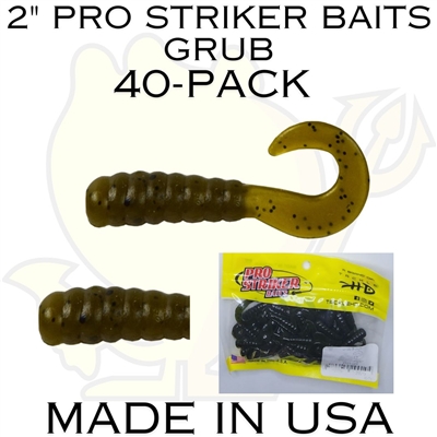 2" Pro Striker Baits Grub 40Pack