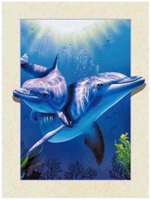 706 5D 30x40cm Deep Dolphins