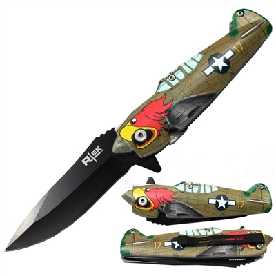 6216-E 4.5" Fighter Plane Assisted Open Knife