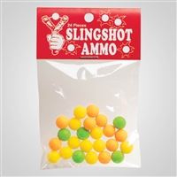 63252 24 Soft Ammo 3/8" Balls in poly bag with header for Wood Sling Shot