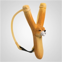 63545 Prairie Dog Hand Carved and Painted Wood Sling Shot