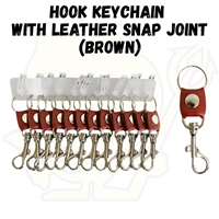 Hook Keychain with Leather Snap Joint