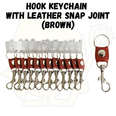 Hook Keychain with Leather Snap Joint