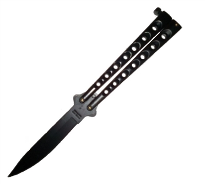 7-Hole 6oz Black Butterfly Knife from Taiwan