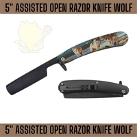 AO352 7369WF Wolf 5" Assisted Open Razor Knife