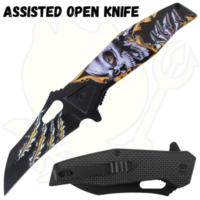 7380YL Assisted Open Knife 4.5"Closed