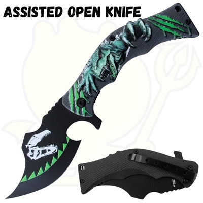 7384gn Assisted Open Knife 4.25" closed