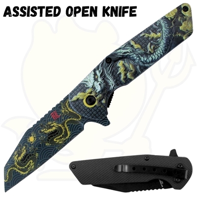 7388YL Assisted Open Knife 4.5"Closed