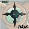 7673-4 Plague Throwing Star 4 Point