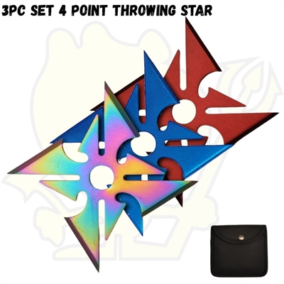 8034-3 Throwing Stars 3pcs Set