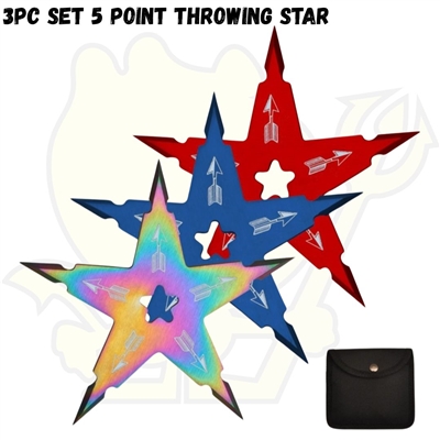 8036-3 5 point Throwing Star set of 3