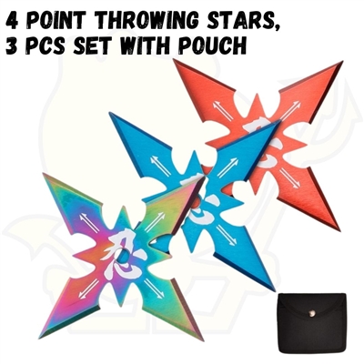8038-3 4 point Throwing Star set of 3