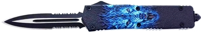 OTF128 81066BL Blue Wolf Large OTF Knife