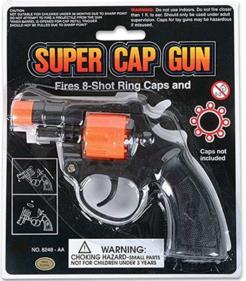 BulkASG202 12pcs of Black Repeating Super Cap Gun