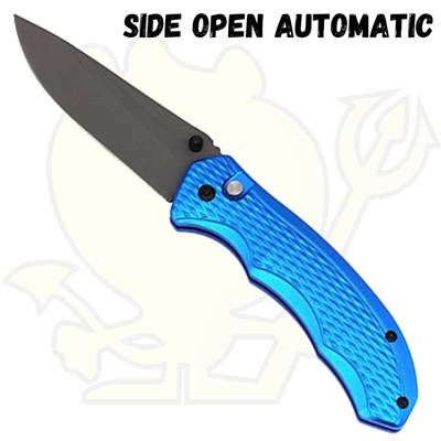 8501Bl Blue Automatic Side Open Knife
