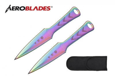 7.5" Set of 2  Double Edged Throwing Knives