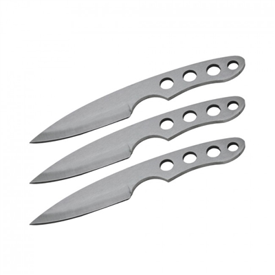 6.5" Set of 3 Chrome Throwing Knives