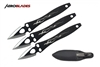 TKS310 9" Set of 3 Two-Toned Flame Throwing Knives