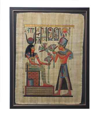 Art of the gods Hand painted egyptian art on papyrus
